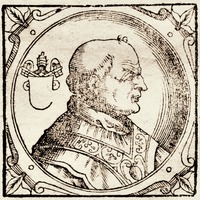 Ландон, папа Римский. Гравюра из кн.: Platina B. Historial de vitis pontificum romanum. Coloniae, 1626. P. 140 (РГБ)