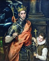 Кор. Людовик IX Святой. 1585 - 1590 гг. Худож. Эль Греко (Лувр, Париж)