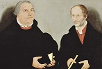 М. Лютер и Ф. Меланхтон. 1558 г. Худож. Л. Кранах Младший (Художественный музей Сев. Каролины, США)