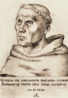 М. Лютер. Портрет в одеянии августинца. 1520 г. Худож. Л. Кранах Старший