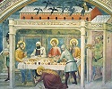 Помазание ног Иисуса Христа в доме Симона-фарисея. Роспись ц. Санта-Кроче во Флоренции. 1363–1371 гг. Худож. Дж. да Милано