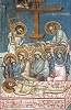 Оплакивание Христа. Роспись ц. Вознесения мон-ря Дечаны, Сербия. Ок. 1350 г.