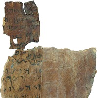 Фрагмент свитка 4Q79. I в. до Р. Х. (Музей Израиля, Иерусалим)
