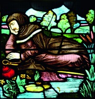 Видение Петра Пахаря. Витраж в ц. Девы Марии в с. Клобери Мортимер (графство Шропшир). 1875 г.