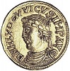 Монета с изображением имп. Людовика Благочестивого. 814-840 гг. (Кабинет медалей Национальной б-ки Франции в Париже)