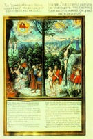 Оправдание верой. Лист из Библии. 1544 г. Худож. Л. Кранах Младший (Городская б-ка, Дессау. Georg 1476)