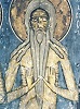Прп. Макарий Великий. Роспись кельи прп. Неофита. 1138 г. (Пафос, Кипр)