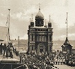 Макариевская часовня на Макарьевской ярмарке в Н. Новгороде. 1866 г. Фотография. Нач. ХХ в.