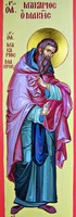 Прп. Макарий Махрис. Икона из иконостаса парекклесиона св. Саввы мон-ря Ватопед. Мастер иеродиак. Илия