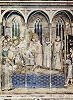 Отпевание и погребение св. Мартина. Роспись нижней ц. Сан-Франческо в Ассизи. 1317–1322 гг. Худож. Симоне Мартини