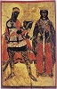 Вмч. Меркурий и вмц. Екатерина. Икона. XVII в. (Византийский музей, Верия)