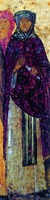 Прп. Мелания Римляныня. Фрагмент иконы «Минея годовая». 1-я пол. XVII в. (Музей икон, Рекклингхаузен)