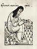 Прп. Максим Грек. Рисунок из собрания сочинений Максима Грека. 2-я пол. XVII в. (БАН. Архан. № 1044. М. Б. № 15. Л. 10 об.)