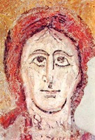 Прп. Мария Египетская. Роспись ц. Санта-Мария-Антиква в Риме. После 850 г.