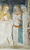 Равноап. Мария Магдалина проповедует правителям Марселя. Роспись ц. Санта-Маддалена в Ренчо. 1370–1390 гг.