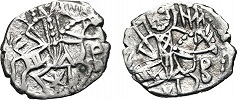 Имп. Мануил III Великий Комнин. Серебряный аспр. Аверс. Реверс. 1390–1417 гг.