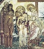 Снятие с креста. Роспись крипты базилики в Аквилее. 2-я пол. XII в.