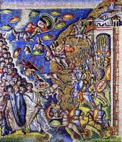Переход через Чермное море. Мозаика нефа в ц. Санта-Мария-Маджоре в Риме. 432–440 гг.