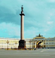 Александровская колонна. Дворцовая пл., в С.-Петербурге