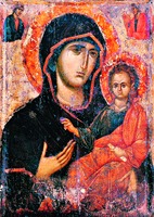 Икона Божией Матери «Одигитрия» из Нямецкого мон-ря. XIV в.