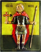 Вмч. Мина. Резная икона. XVII–XIX вв. (ЦМиАР)