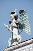 Арх. Михаила. Статуя на фронтоне ц. Сан-Микеле-ин-Форо в Лукке, Италия. XI–XII в.