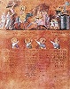 Вход Господень в Иерусалим. Пророки. Миниатюра из Россанского кодекса. VI в. (Епархиальный музей, Россано. Ms. 042. Fol. 1v)