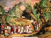 Явление арх. Михаила на горе в Гаргано. 80-е гг. XVI в. Худож. Чезаре Неббиа (Музеи Ватикана)