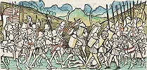 Битва у Баи в 1467 г. Гравюра из «Хроники венгров» Яноша Туроци. 1488 г.