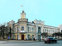 Здание бывш. Городской управы в Кишинёве. 1902 г. Архитекторы М. А. Эллади и А. О. Бернардацци