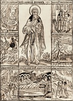 Прп. Моисей Угрин. Ксилография мон. Илии. Патерик Киево-Печерский. К., 1661. Л. 200 (РГБ)