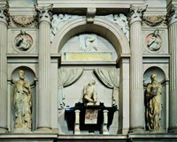 Надгробие П. Медичи в базилике аббатства Монте-Кассино. Скульпторы А. и Ф. да Сангалло, А. Куаранта, М. да Сеттиньяно. 1559 г.