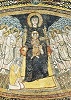 Богоматерь с Младенцем на престоле. Мозаика апсиды ц. Санта-Мария-ин-Домника в Риме. 817–824 гг.