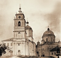 Колокольня, Благовещенская ц. и собор Рождества Пресв. Богородицы. Фотография. Кон. XIX в.