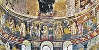 «Небесная литургия». Роспись кафоликона мон-ря Гелати, Грузия. Нач. XVI в.