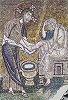 Омовение ног. Фрагмент мозаичной композиции в кафоликоне. 1051–1055 гг.
