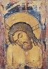 Христос во гробе. Оборотная сторона иконы Божией Матери «Одигитрия». 2-я пол. XII в. (Византийский музей в Кастории)