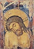 Христос во гробе. Оборотная сторона иконы Божией Матери «Одигитрия». 2-я пол. XII в. (Византийский музей в Кастории)