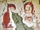 Иисус Христос и Богоматерь. Фрагмент Деисуса в росписи кафоликона ц. мон-ря Натлисмцемели. Кон. XII в.