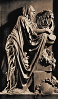 Надгробие Н. М. Голицыной. 1780 г. Скульптор Ф. Г. Гордеев (Голицынская усыпальница, Донской мон-рь)