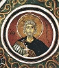 Мч. Арефа. Роспись кафоликона мон-ря Осиос Лукас, Греция. 30-е гг. XI в.