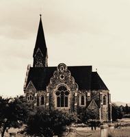 Евангелическо-лютеранская церковь Христа в Виндхуке. 1910 г. Архит. Г. Ребекер. Фотография. 1910 г.
