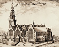 Аудекерк в Амстердаме (XIV–XVI вв.). Гравюра. XVII в.