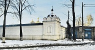 Сохранившаяся угловая башня ограды монастыря. 1851 г. Фотография. 10-е гг. XXI в.