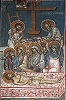 Оплакивание Иисуса Христа. Роспись ц. Вознесения мон-ря Дечаны. Ок. 1348 г.
