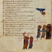 Погребение Иисуса Христа. Миниатюра из Псалтири. 1066 г. (Brit. Lib. Add. 19352. Fol. 116r)