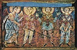 Три отрока в пещи огненной. Икона. VII в. (мон-рь вмц. Екатерины на Синае)