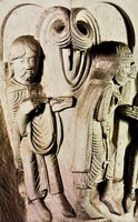 Прор. Нафан упрекает царя Давида. Рельеф Сен-Мадлен в Везле. Ок. 1120–1125 гг.