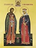 Святые Вячеслав и Людмила Чешская. Икона. Нач. XXI в. Иконописная мастерская «Ярославль» во имя апостолов Петра и Павла