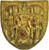 Посвящение св. Виллиброрда в сан архиепископа Утрехта в 695 г. в Риме. Фрагмент мантии. Ок. 1510 г. (Музей мон-ря вмц. Екатерины, Утрехт)